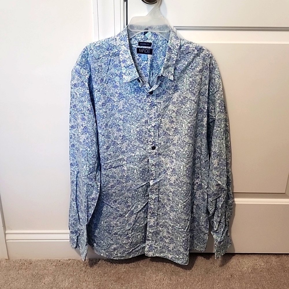 MADE Large Modern Fit Dress Shirt by Cam Newton